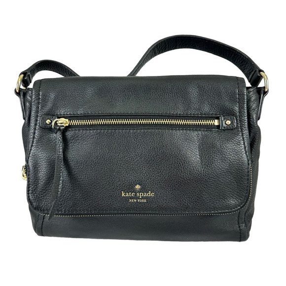Kate Spade NY Cobble Hill Toddy Crossbody Purse Handbag Black Pebbled Leather - Picture 4 of 10